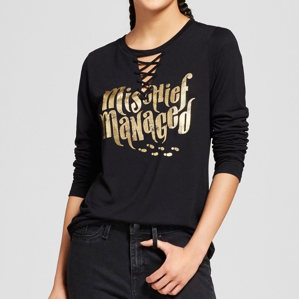 NWT Harry Potter "Mischief Managed" Long Sleeve